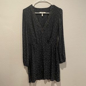 Little black cheetah dress